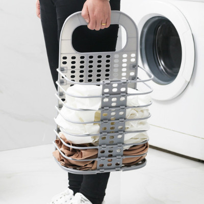 Rổ treo quần áo xếp gọn, giỏ treo đồ đa năng tặng kèm miếng dán hút chân không chắc chắn GD186-RTDoXG