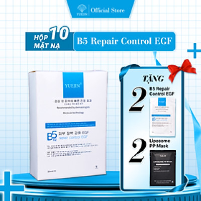 Hộp 10 Miếng mặt nạ Yuejin hàn quốc B5 Repair Control EGF cấp ẩm, phục hồi làm dịu da (Tặng 2 miếng mặt nạ mụn)