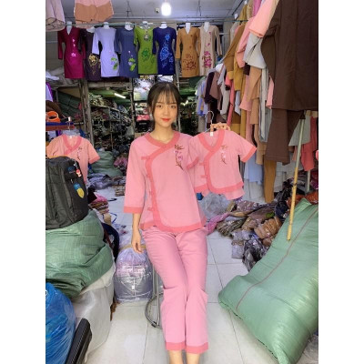 Đồ Lam Đi Chùa Pháp Phục Phật Giáo Mẹ Và Bé