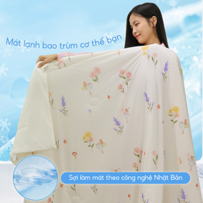 [CHĂN HÈ MÁT LẠNH] Mền lạnh I Cool Advance NIN House NM8032 2mx2m2 | Chăn chần bông Ice Silk, Chăn điều hoà nhiều độ