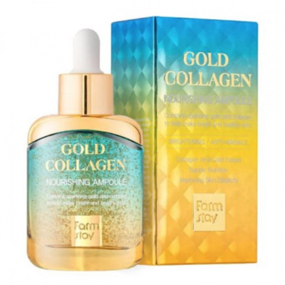Serum Trắng Da Ngừa lão hoá FARMSTAY GOLD COLLAGEN NOURISHING AMPOULE 35ml