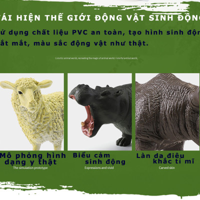 Đồ Chơi Mô Phỏng Các Con Thú Hoang Dã Dành Cho Trẻ Em