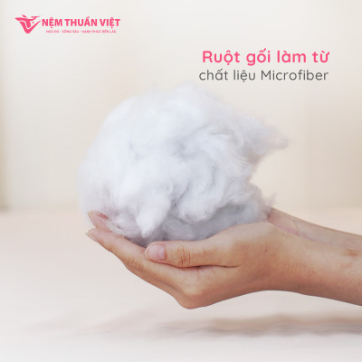 Ruột Gối Nằm Lông Vũ Airy Thuần Việt - Sợi Lông Vũ Nhân Tạo Microfiber Êm Ái Chuẩn Khách Sạn 5 Sao