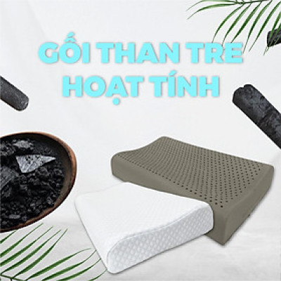 Gối Cao su thiên nhiên NIN House than hoạt tính kích thước 60x40x10/12cm