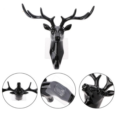 Móc dán tường treo đồ đa năng treo quần áo mũ chìa khóa decor trang trí nhà cửa hình đầu nai sừng hươu (GIAO MÀU NGẪU NHIÊN)