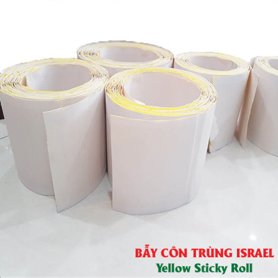 Bẫy Ruồi Nông Nghiệp gây hại Rau Hoa Củ Quả đạt hiệu quả 90% bằng Cuộn Keo Dính Vàng 2 mặt keo (Ngang 18cm x 100 mét dài ), thời gian hiệu lực trên 8 tháng chịu mưa nắng