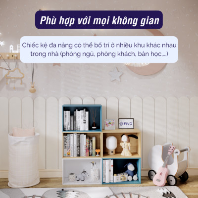 Tủ Kệ Sách Đa Năng FIVO FB03, Thiết Kế Chắc Chắn Có Tấm Lưng, Phù Hợp Mọi Không Gian, Dễ Dàng Lắp Ráp, Decor Linh Hoạt