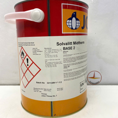Sơn chịu nhiệt Jotun Solvalitt Midtherm (260°C) Base 2 màu xám - Grey 0149_ 5L