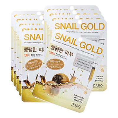 Bộ 10 Miếng Mặt Nạ Giấy Dabo Ốc Sên Cao Cấp Hàn Quốc 8809351956095 (23g / Gói)