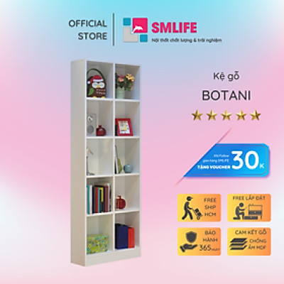 Giá sách bằng gỗ thiết kế hiện đại SMLIFE Botani