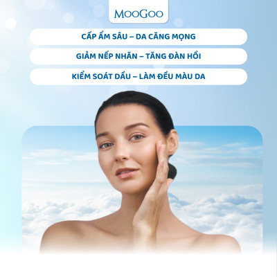 Serum Tinh Chất Cấp Ẩm & Tái Tạo Da Hyaluronic Acid và Niacinamide 25ml MooGoo cho da nhạy cảm - hàng Úc
