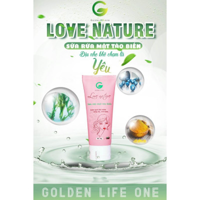 Combo Mặt Nạ Tảo Biển Love Nature 30G + Sữa Rửa Mặt Love Nature 50ML GOLDEN LIFE ONE