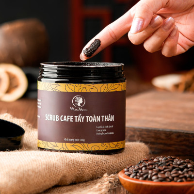 Bộ tắm và tẩy tế bào chết toàn thân Wonmom ( 1 Scrub café tẩy toàn thân + 1 Sữa tắm cho mẹ )