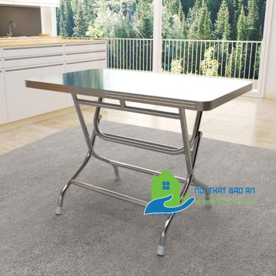 Bàn inox sus 201, vuông 70cm*120 cm - Nội Thất Bảo An