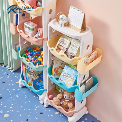 Kệ đựng đồ chơi có bánh xe cho bé 2/3/4 tầng RoyalCare B8106 hình gà con dễ thương