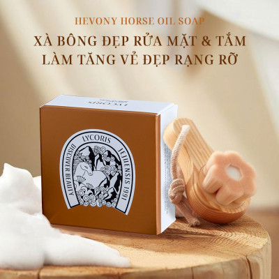 [COMBO] Xà Phòng Tắm Và Rửa Mặt Chiết Xuất Dầu Ngựa Làm Sạch Sâu Cấp Ẩm Hevony Horse Oil Soap
