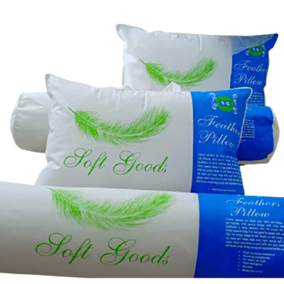 1 Gối Lông Vũ Microfiber Sài Gòn 47x67cm - tặng kèm túi xách sang trọng