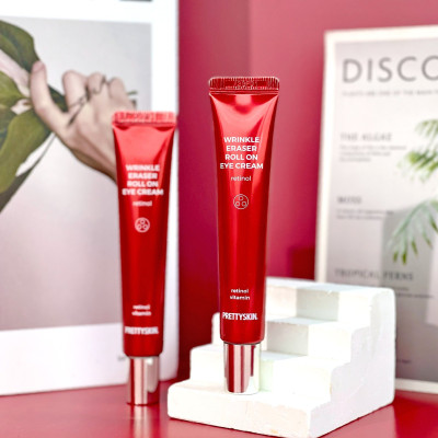 Kem dưỡng mắt giảm mờ thâm quầng mắt Retinol Pretty Skin, cải thiện nếp nhăn Prettyskin Wrinkle eraser roll on eye cream