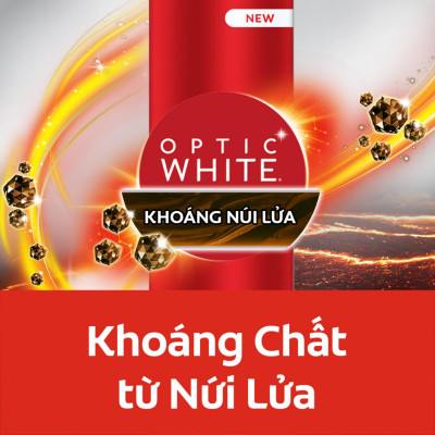 Bộ 4 kem đánh răng làm trắng răng Colgate Optic White từ khoáng núi lửa 100g