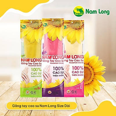 Găng Tay Cao Su Size XL (41CM) Rửa Chén, Giặt Đồ, Lau Chùi, Làm Bếp - Găng Tay Cao Su Nam Long