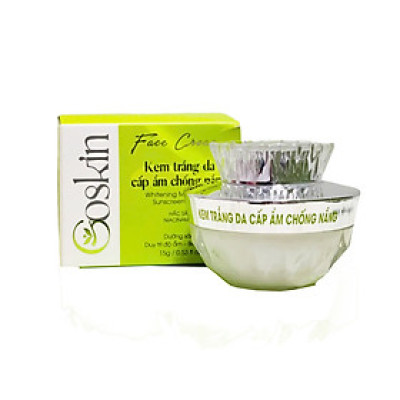 Kem  Trắng Da Cấp Ẩm Chống Nắng 15,30g Goskin (kem nén)