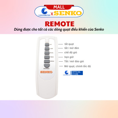 Remote điều khiển dành cho quạt điều khiển Senko -  hàng chính hãng