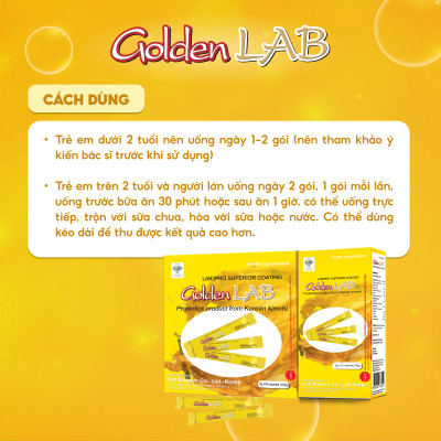 Men vi sinh Golden Lab - Nhập khẩu từ Hàn Quốc Hộp 20 gói - 60 gói