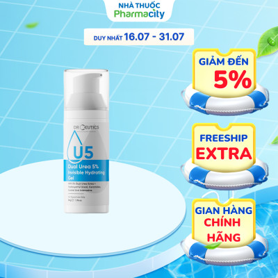 DrCeutics Gel Dưỡng Ẩm Cho Da Dầu Dual Urea 5% Invisible Hydrating 50g