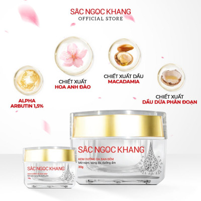 Combo Sắc Ngọc Khang 3 Món Mờ Nám - Nâng Tông - Bảo Vệ Toàn Diện Kem Ngày 30g + Kem Đêm 30g + Kem Chống Nắng Sa Mạc 50g