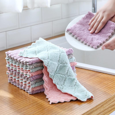 Combo 10 khăn lau tay , lau bếp  2 mặt dày dặn , đa năng siêu thấm hút , vải bông mềm mịn , dùng được trên mọi bề mặt vô cùng tiện lợi 