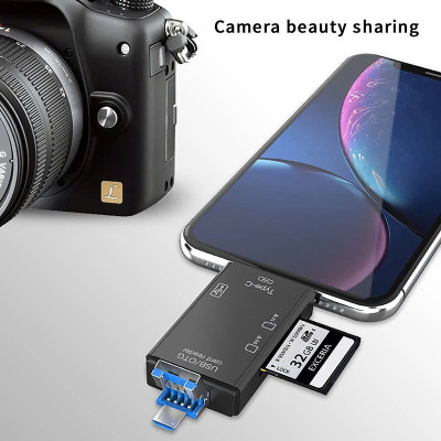 XOA 2S Đầu đọc thẻ nhớ SD, TF chân Type C, USB 3.0 Micro USB / U / Type C / TF / SD Cho Điện Thoại / Laptop - Hàng Nhập Khẩu