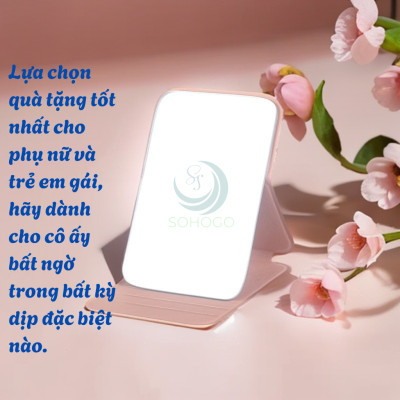 Gương Gập Mini Để Bàn – Gọn Nhẹ, Sang Xịn, Mang Đi Mọi Nơi Gương Trang Điểm Gập Thông Minh – Thiết Kế Tối Giản, Siêu Tiện Gương Gập Gọn Có Đế – Skincare, Make-up Chuẩn Sáng Tạo