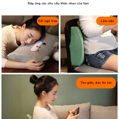 Gối tựa lưng văn phòng cao su non A kích thước 34 x 34 cm x 6/10cm