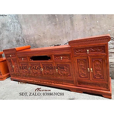 Kệ tivi mõ gỗ hương đá