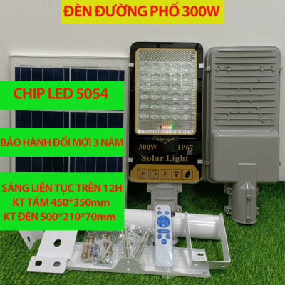 Đèn đường 300w IP67 năng lượng mặt trời