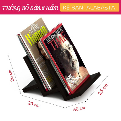 Giá sách để bàn làm việc nhỏ gọn SMLIFE Alabasta