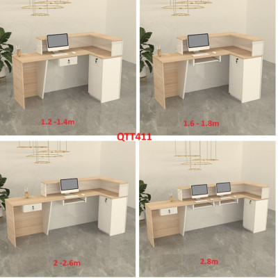 QUẦY LỄ TÂN, QUẦY TIẾP TÂN, QUẦY TÍNH TIỀN, QUẦY THU NGÂN QTT411 - Nội thất lắp ráp Viễn Đông Adv