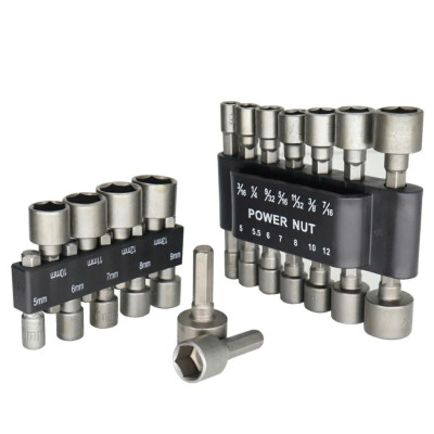 Bộ dụng cụ 9 đầu Lục giác Bộ 9 đầu vặn khẩu cho khoan chuyên dụng chân lục giác