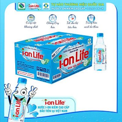 Nước uống ion kiềm thương hiệu ionLife 330ml thùng 24 chai công nghệ Nhật bản khỏe ruột mát da