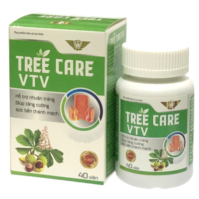 Viên uống Tree Care VTV Vinh Thịnh Vượng VV, hộp 40v, hỗ trợ trĩ, nhuận tràng, chống táo bón