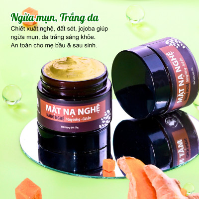 Bộ trắng da, sạch nám cao cấp Wonmom ( Sữa rửa mặt+ Scrub nghệ+ Kem nghệ tươi+ Serum vitamin C+ Mặt nạ nghệ+ Xông mặt )