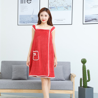 Khăn  tắm xỏ tay - Áo  khăn tắm nữ  kiểu đầm trơn , mịn , thoáng mát phù hợp với mọi loại dáng , giao màu ngẫu nhiên