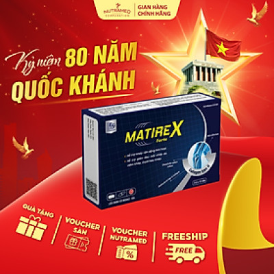Viên uống Matirex Forte hỗ trợ giảm đau giúp tái tạo sụn khớp và xương dưới sụn (30 viên) - Nutramed