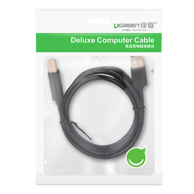 Dây máy in USB 2.0 chuẩn A đực sang chuẩn B đực độ dài từ 1-5m UGREEN US135 - Hàng Chính hãng 