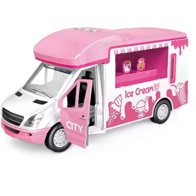 TOYSTAR - 666-01P Mô hình Xe bán kem, Xe ô tô đồ chơi cho bé