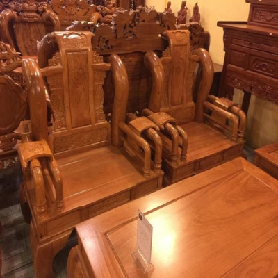 Bàn Ghế Tần Thủy Hoàng Gỗ Gõ Đỏ