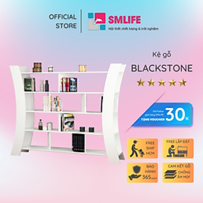 Giá sách gỗ công nghiệp trang trí đẹp SMLIFE Blackstone