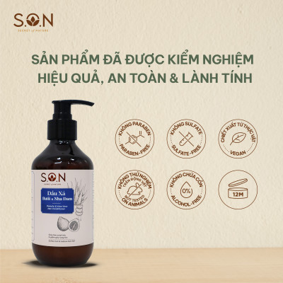 Dầu xả bưởi & nha đam S.O.N dưỡng tóc suông mượt, giảm gãy rụng