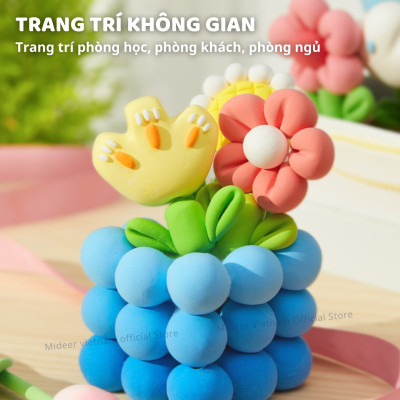 Đất nặn tự khô 24- 36 màu Mideer đất sét tạo hình mô hình AIRY FUN CLAY