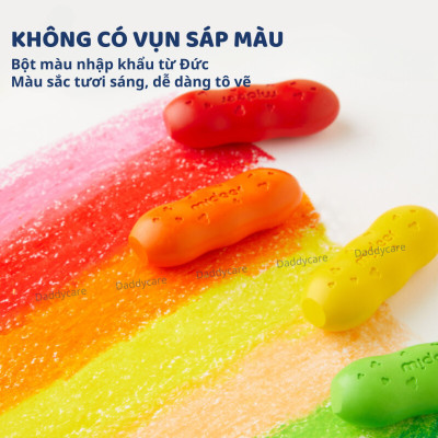 Màu sáp Lụa Hạt Đậu Pease Crayons Mideer, Bút Sáp Màu Hữu Cơ đồ chơi thủ công cho bé sáng tạo 2 3 4 5 6 Tuổi